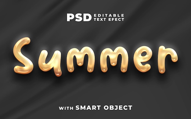 Summer editable text effect