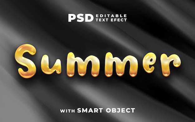summer editable text effect