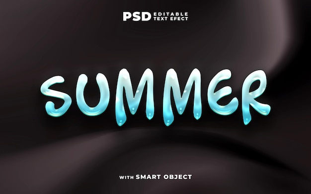 PSD summer editable text effect