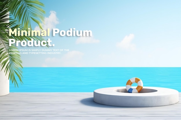 summer elegant and luxury podium stage product display mockup for show product presentation