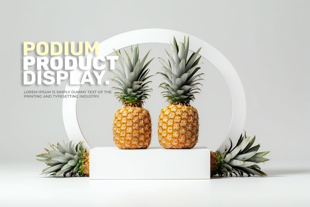 Summer elegant and natural podium stage product display mockup for show product presentation