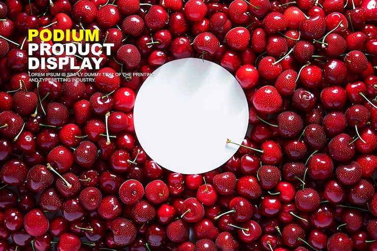 PSD summer elegant and natural podium stage product display mockup for show product presentation