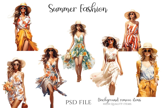 Summer fashion clipart