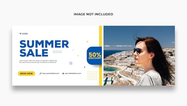 summer fashion sale facebook cover template