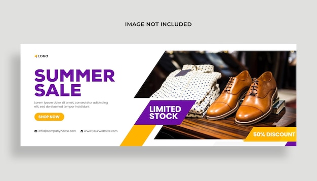 Summer fashion sale facebook cover template