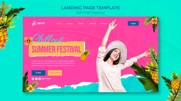 Summer festival landing page