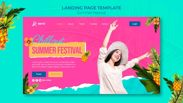 PSD summer festival landing page