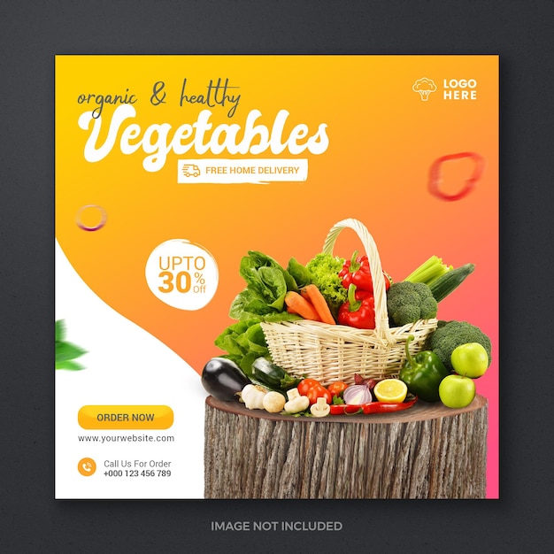 Summer fresh drink juice fruit social media post banner template design