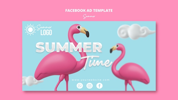 PSD summer holiday facebook template