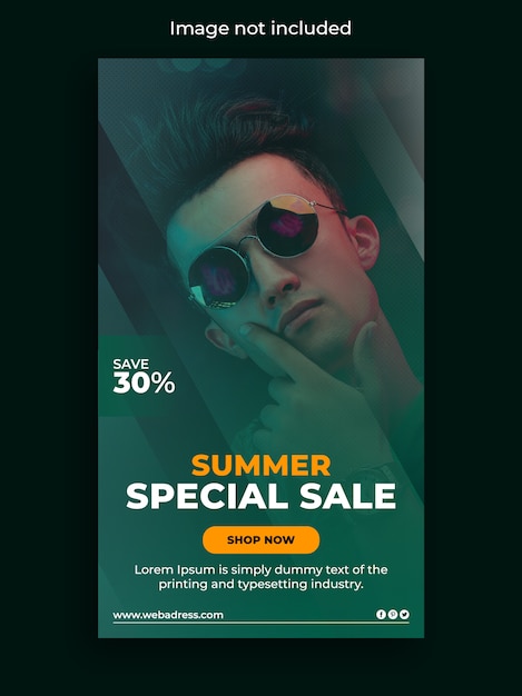 PSD summer instagram story template