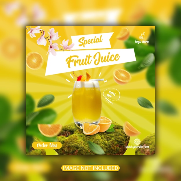 Summer juice menu flyer or special juice menu flyer design