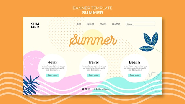 PSD summer landing page template