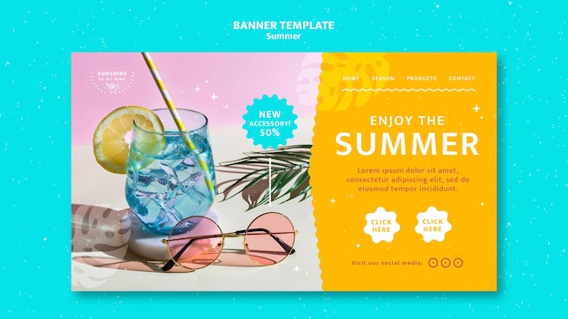 PSD summer landing page template