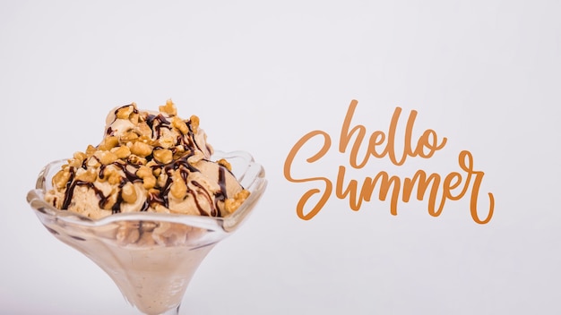 아이스크림 여름 글자 배경