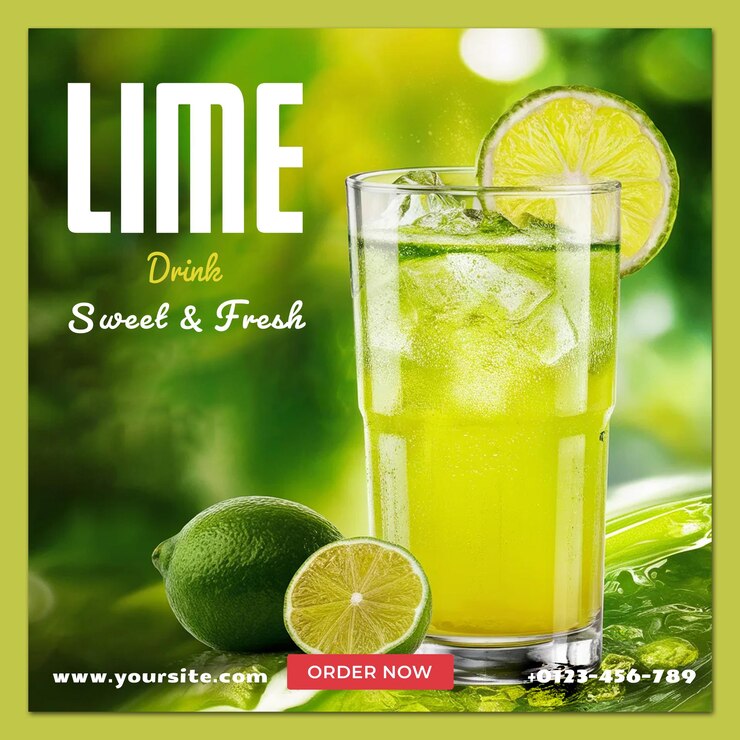 Summer Lime Drink Social Media Banner