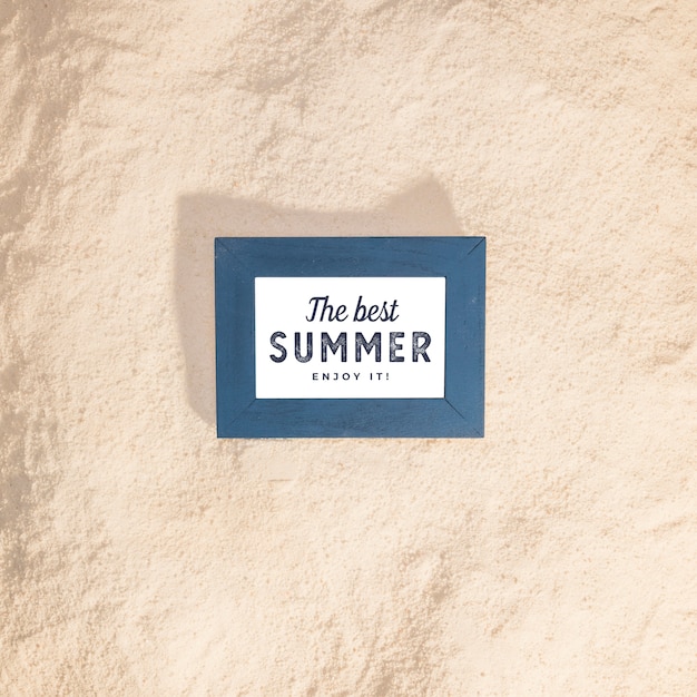 PSD summer mockup with marine elements