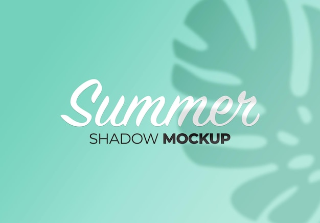 Summer of shadows monstera laat mockup op de muur achter