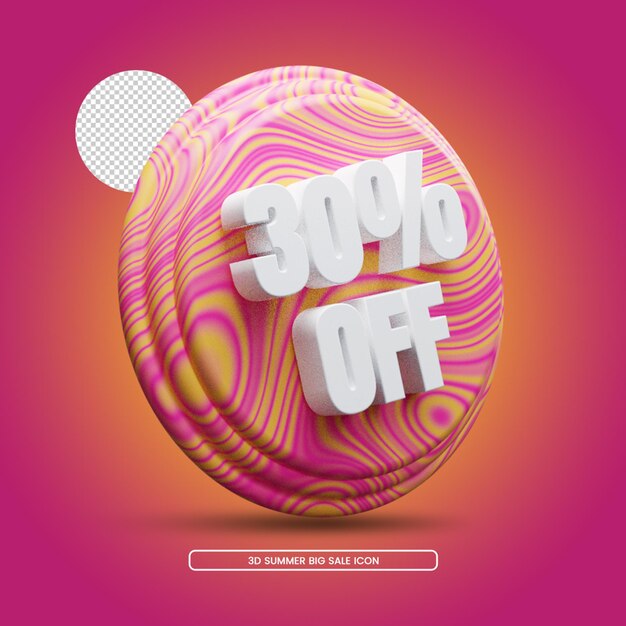 Summer offer sale 3d text render