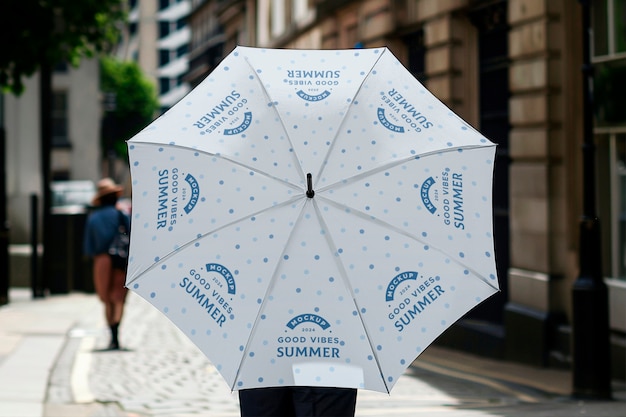 Summer parasol  mockup