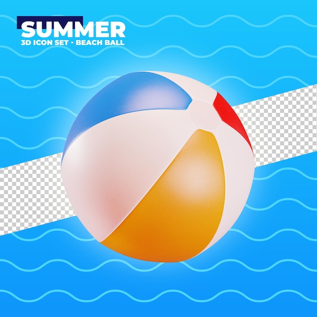 夏のパーティーの3Dアイコンを設定します