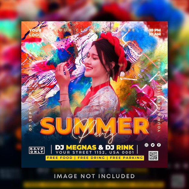 PSD summer party club template