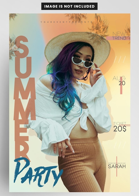 Summer Party Event Night Instagram Banner Flyer Ontwerp