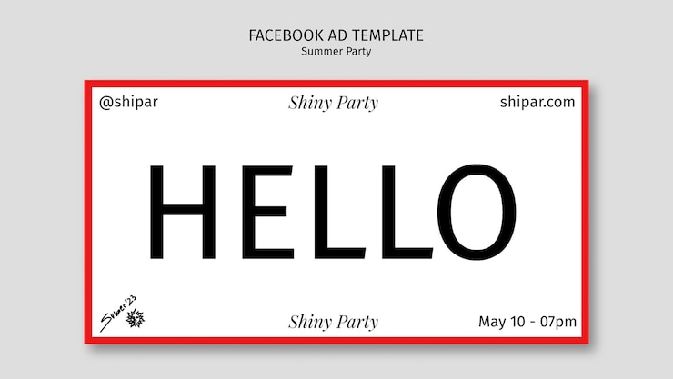 PSD summer party facebook template