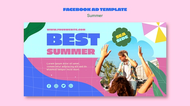 PSD summer party facebook template