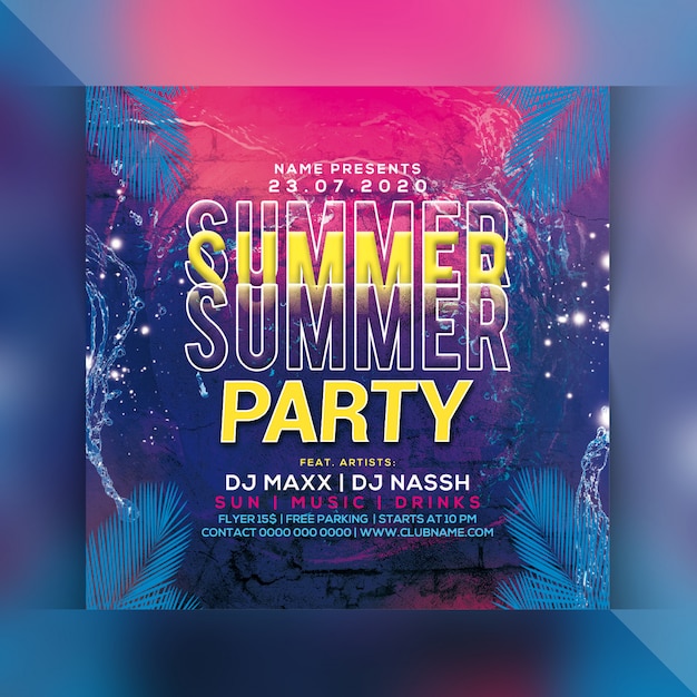 PSD summer party flyer