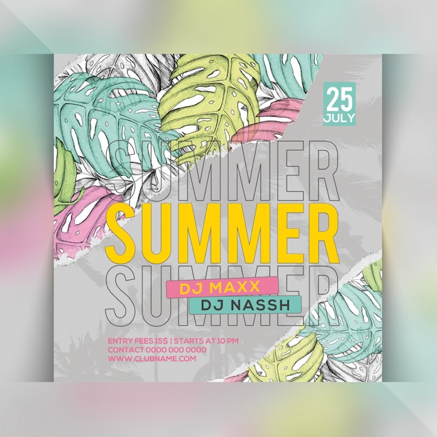 PSD summer party flyer