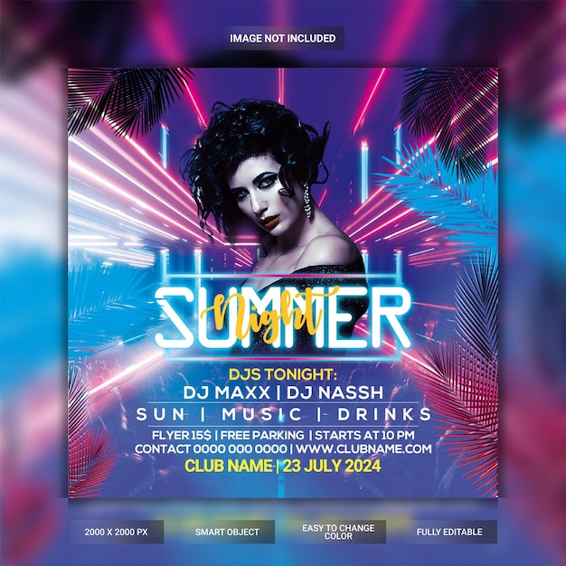 PSD summer party flyer