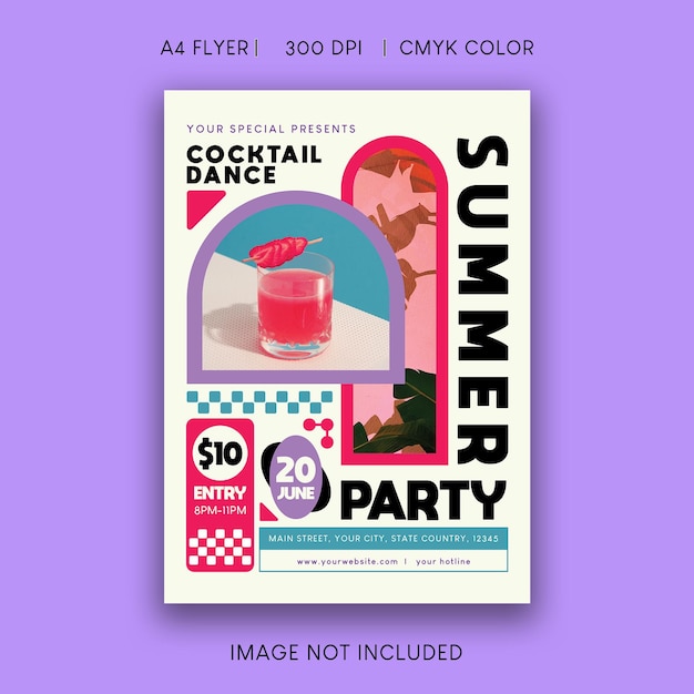 PSD summer party flyer