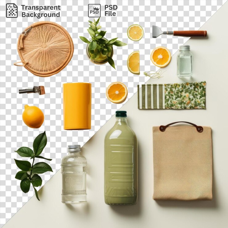 PSD summer picnic layout with fashion amp snacks