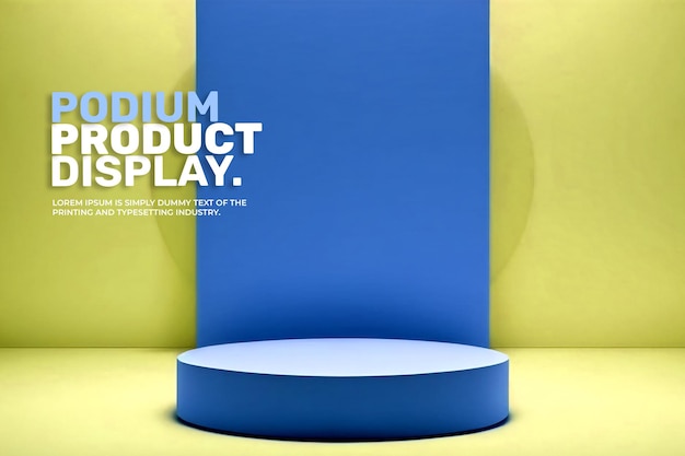 제품 프레젠테이션 장면 제품 디스플레이 쇼케이스를 위한 여름 연단 무대 디스플레이 모형