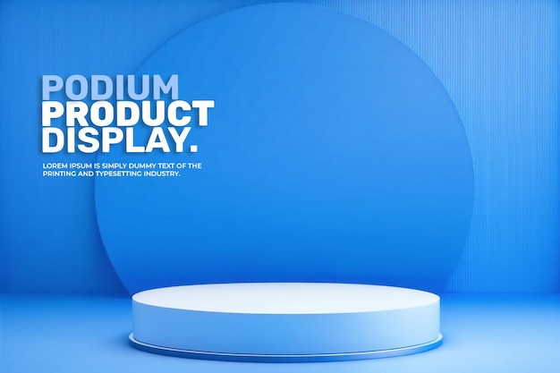 Summer podium stage display mockup for product presentation scene product display showcase