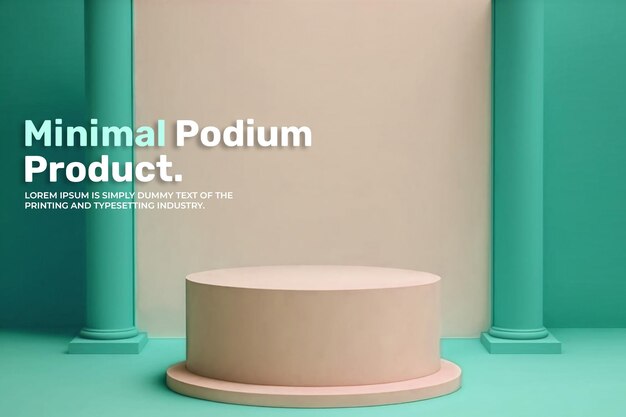 Summer podium stage display mockup for product presentation scene product display showcase