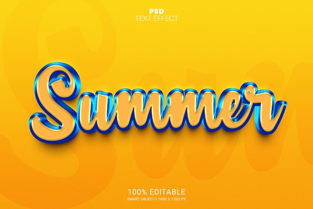 Summer PSD Editable Text Effect Design