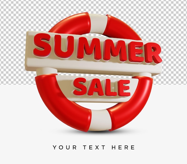 Summer sale 3d design psd