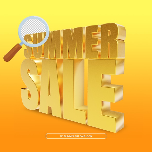 Summer sale 3d rendering