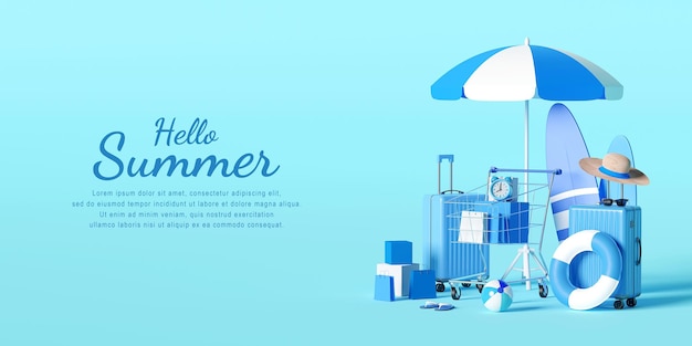 Summer sale banner design template