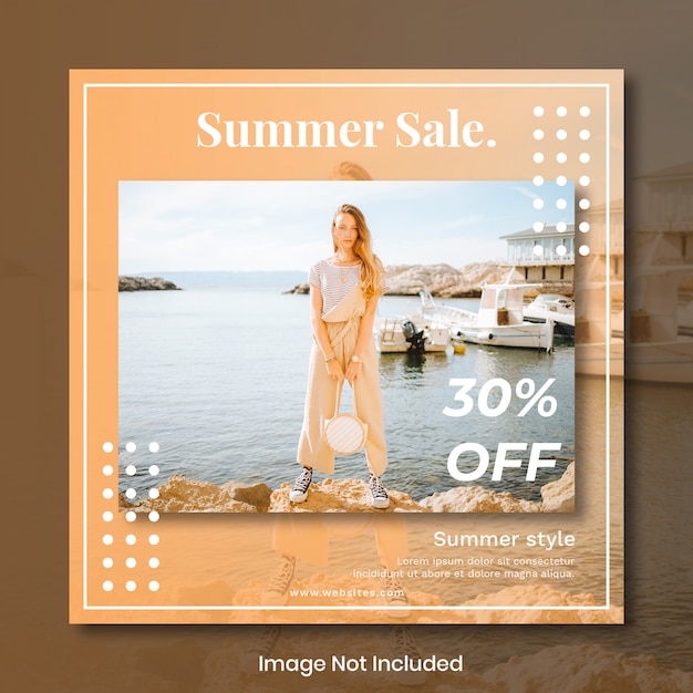 Summer sale banner template