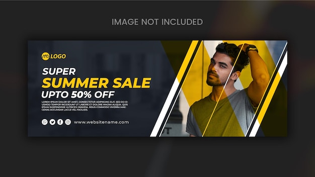 Summer sale facebook cover template design