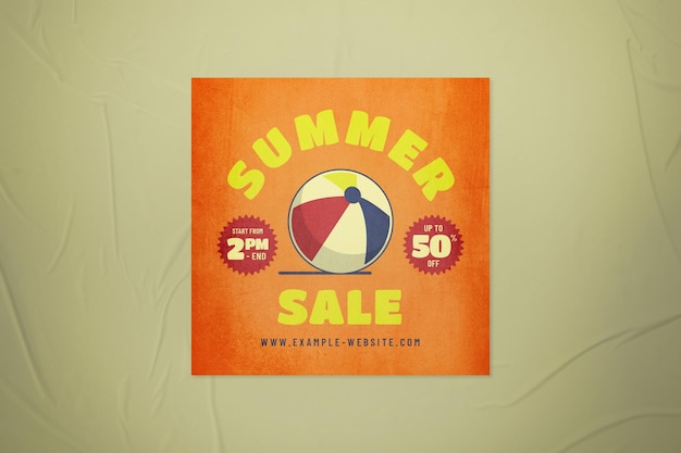 PSD summer sale instagram post