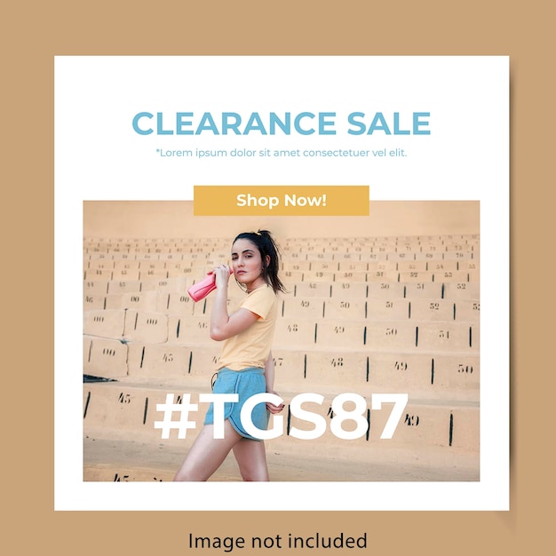 Summer sale social media post template