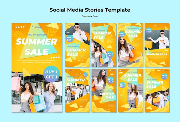 Summer sale social media stories