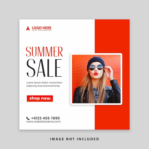 Summer Sale Social poster design