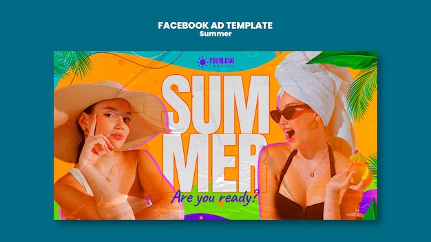 PSD summer season facebook template
