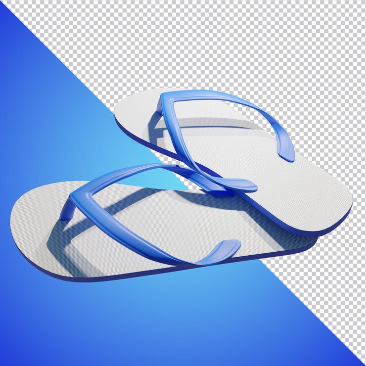 PSD 分離された夏のスリッパ3dレンダリング