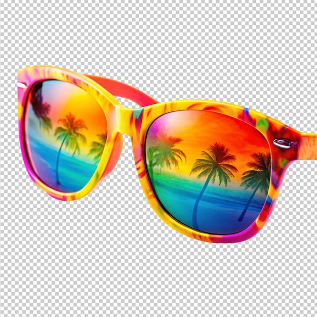 PSD summer sunglasses on transparent background