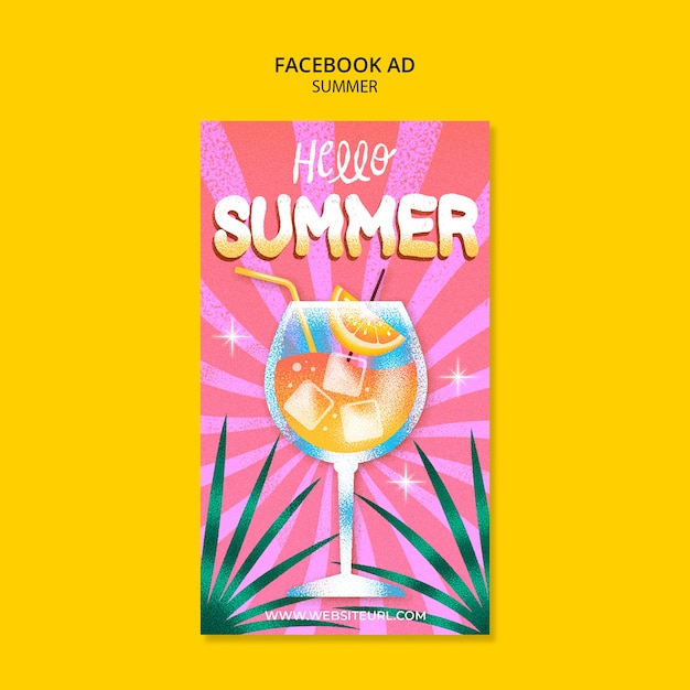 夏のテンプレートデザイン